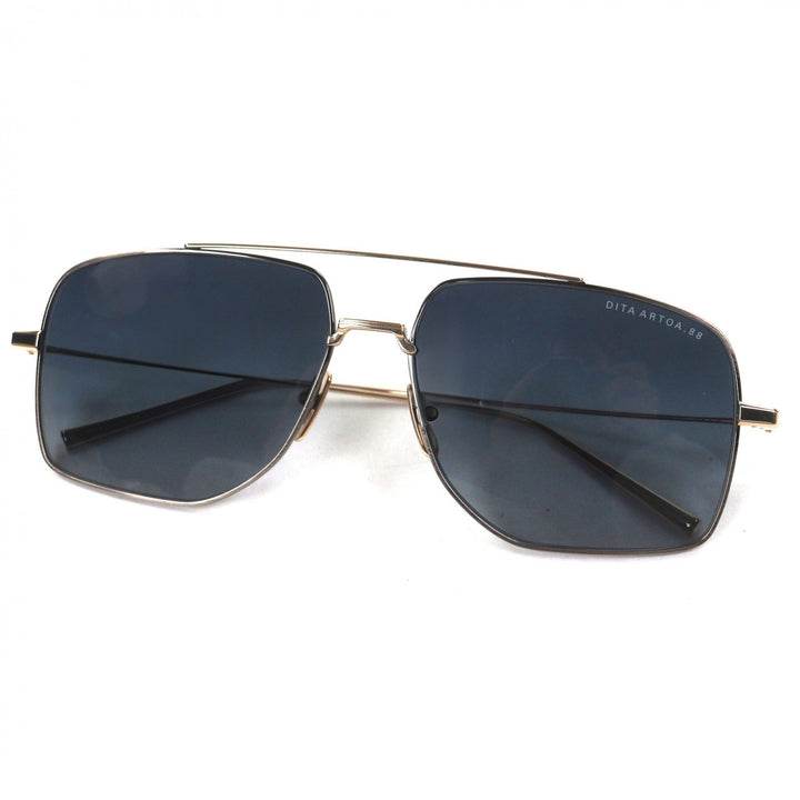 未使用品▼DITA ディータ DTS190 ARTOA.88 ツーブリッジ アイウェア サングラス ゴールド 60□15-145 デモレンズ メンズ 定価81400円