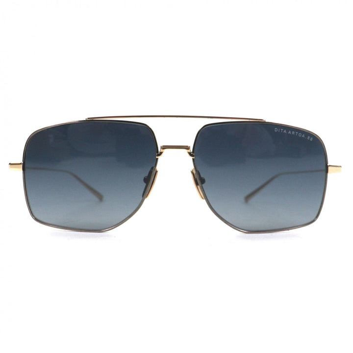 未使用品▼DITA ディータ DTS190 ARTOA.88 ツーブリッジ アイウェア サングラス ゴールド 60□15-145 デモレンズ メンズ 定価81400円