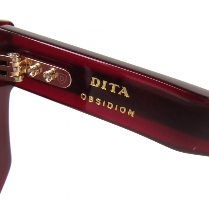美品△DITA ディータ DTS755 OBSIDION オブシディオン オクタゴン サングラス クリアボルドー 52□18-145 デモレンズ 日本製 定価95700円