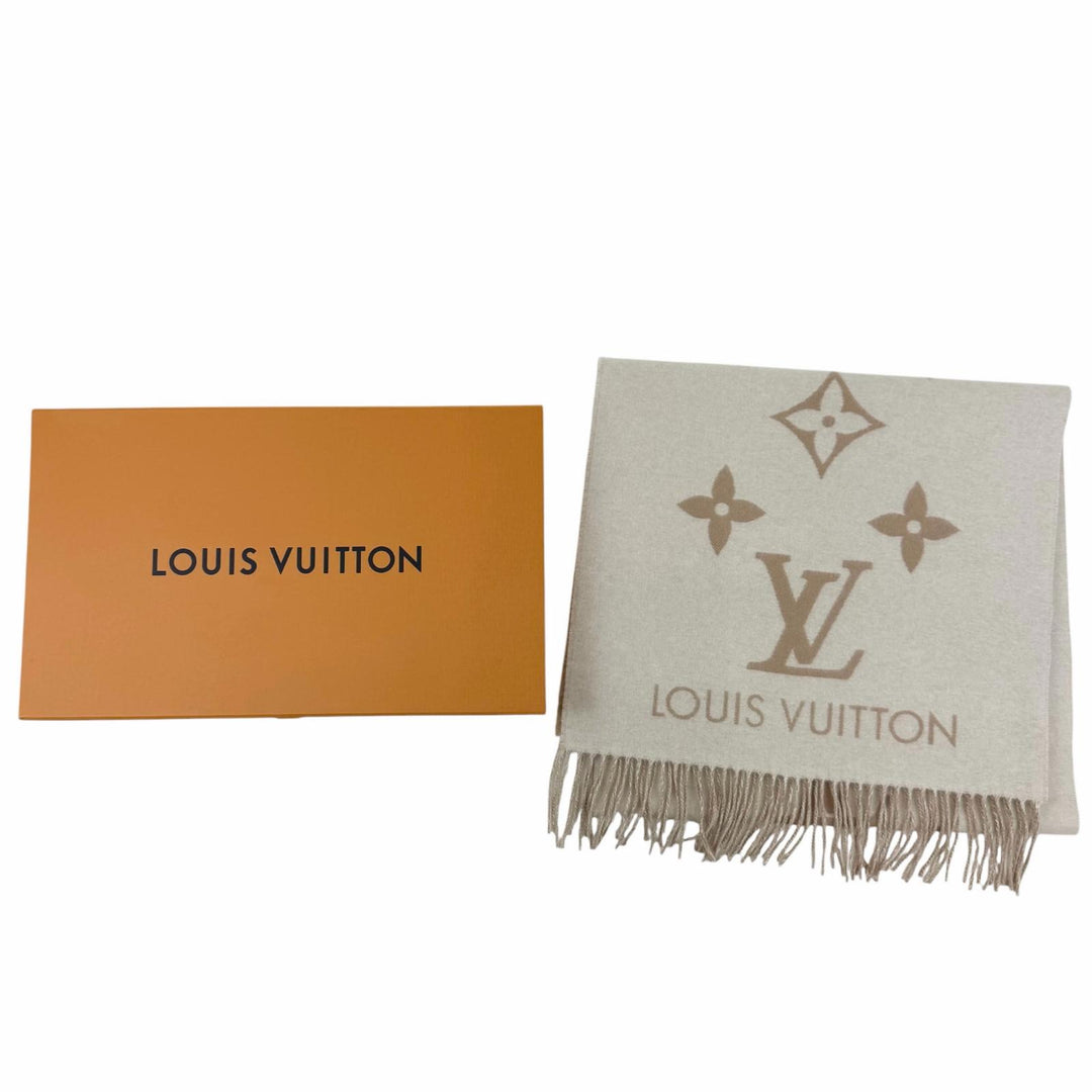 極美品☆LOUIS VUITTON ルイヴィトン 2025年製 M78123 マフラー・レイキャビック カシミヤ100％ ベージュ イタリア製 正規品 箱付き