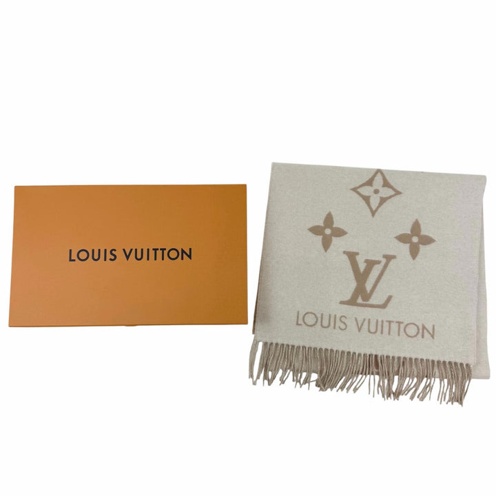極美品☆LOUIS VUITTON ルイヴィトン 2025年製 M78123 マフラー・レイキャビック カシミヤ100％ ベージュ イタリア製 正規品 箱付き