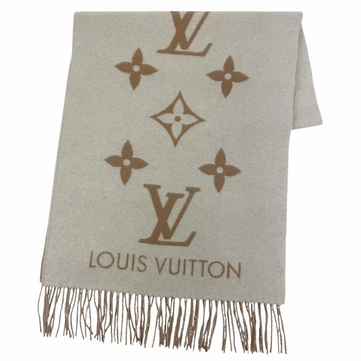 極美品☆LOUIS VUITTON ルイヴィトン 2025年製 M78123 マフラー・レイキャビック カシミヤ100％ ベージュ イタリア製 正規品 箱付き