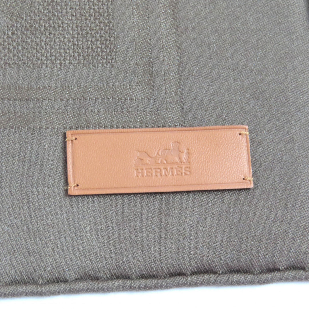 未使用品★HERMES エルメス カレ115 サングル カシミヤ シルク混 マロン・グラッセ レザーパッチ付き 超大判スカーフ 箱付 定価195800円