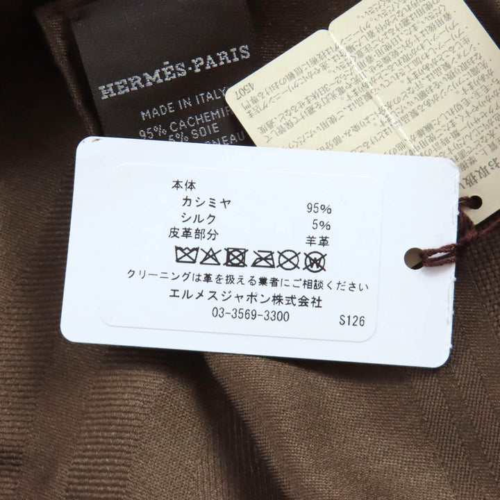 未使用品★HERMES エルメス カレ115 サングル カシミヤ シルク混 マロン・グラッセ レザーパッチ付き 超大判スカーフ 箱付 定価195800円
