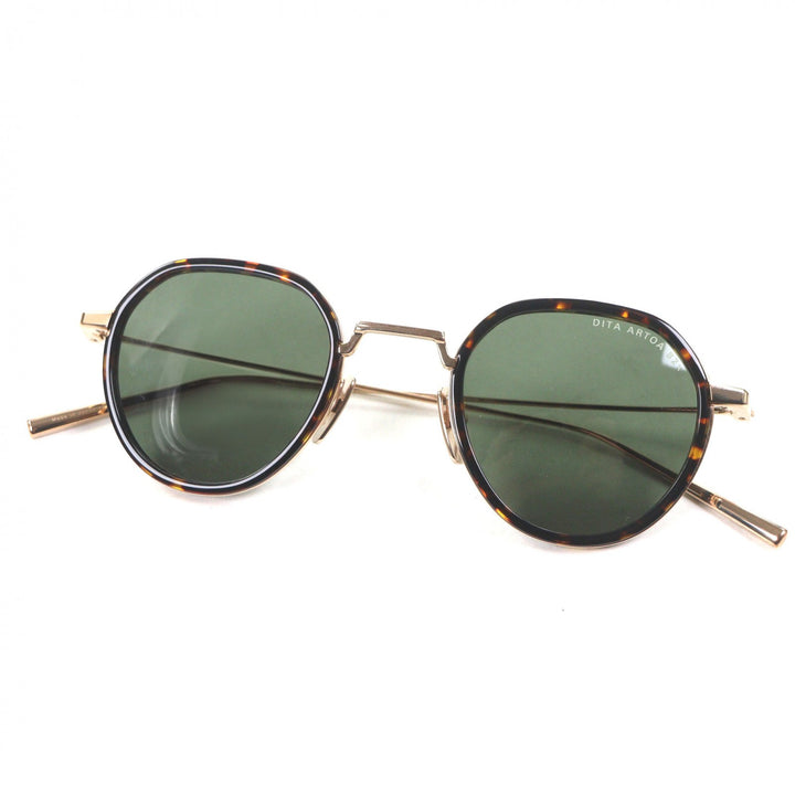 未使用品▼DITA ディータ DTS475 ARTOA.82 マーブル ボストン サングラス ゴールド クリアブラウン 46□24-145 メンズ 定価86900円
