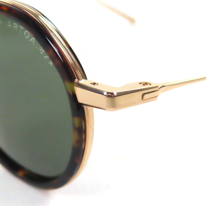 未使用品▼DITA ディータ DTS475 ARTOA.82 マーブル ボストン サングラス ゴールド クリアブラウン 46□24-145 メンズ 定価86900円