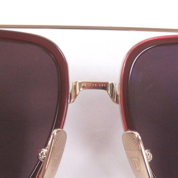 未使用品□DITA ディータ DTS472-A-03 ARTOA.92x ツーブリッジ サングラス ピンクゴールド クリアボルドー 58□15-145 日本製 メンズ