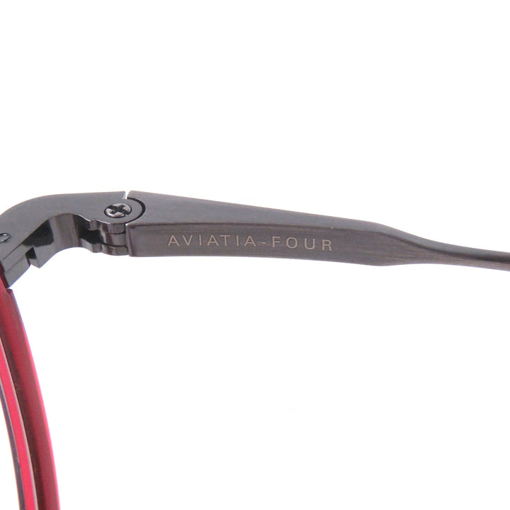 未使用品□DITA ディータ DTX453-A-03 AVIATIA-FOUR メガネ 眼鏡 アイウェア クリアレッド ガンメタリック 49□20-140 デモレンズ 日本製
