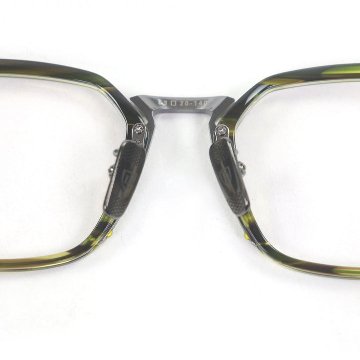 未使用品□DITA ディータ DTX446-A-04 AEGEUS-TWO スクエア メガネ 眼鏡 アイウェア クリアカーキ 53□20-140 日本製 定価114400円