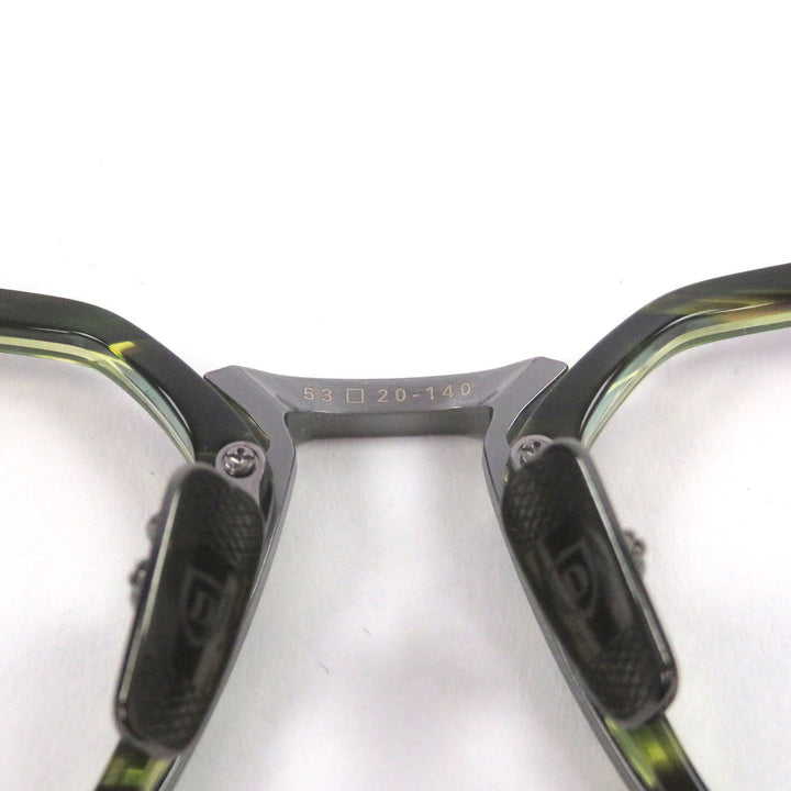 未使用品□DITA ディータ DTX446-A-04 AEGEUS-TWO スクエア メガネ 眼鏡 アイウェア クリアカーキ 53□20-140 日本製 定価114400円