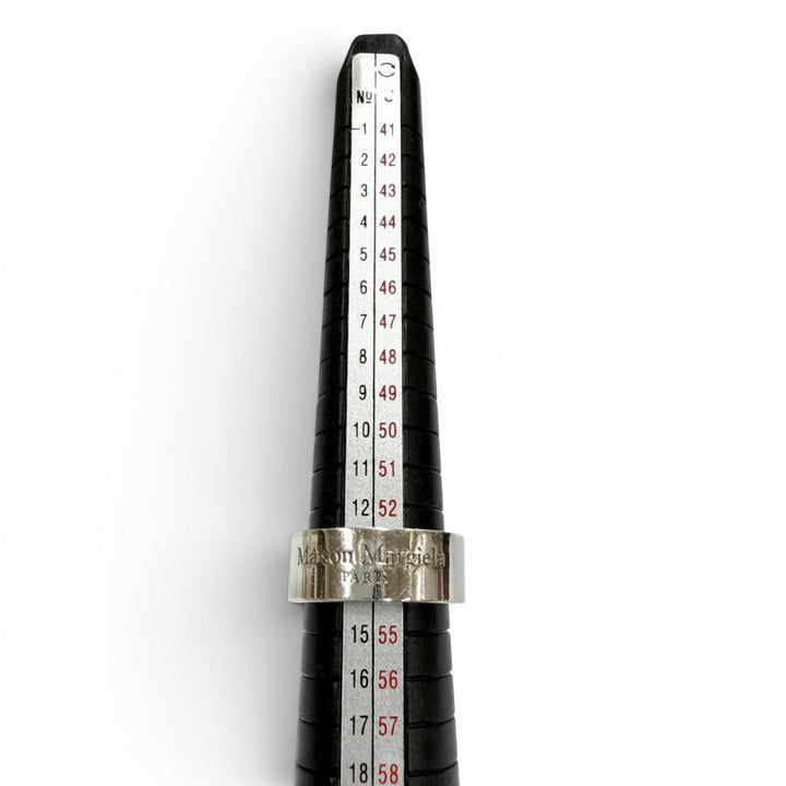 美品▼Maison Margiela メゾンマルジェラ 925 ロゴ刻印 リング 指輪 シルバー JP13号 重量9.5g メンズ レディース アクセサリー 箱付き