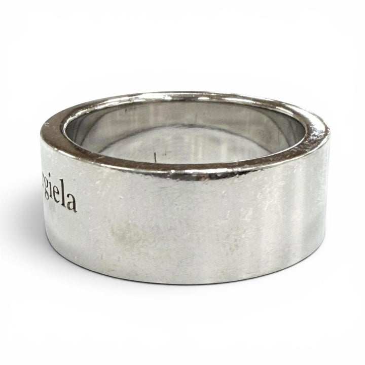 美品▼Maison Margiela メゾンマルジェラ 925 ロゴ刻印 リング 指輪 シルバー JP13号 重量9.5g メンズ レディース アクセサリー 箱付き