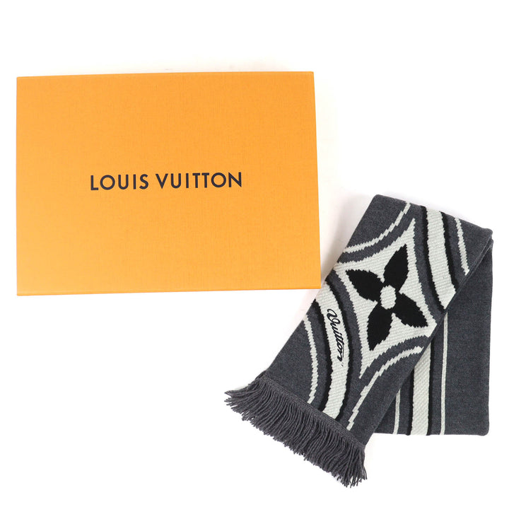 極美品△LOUIS VUITTON ルイヴィトン 2025年製 M97784 マフラー グラフィック フラワー ウール コットン フリンジ 正規品 定価111100円