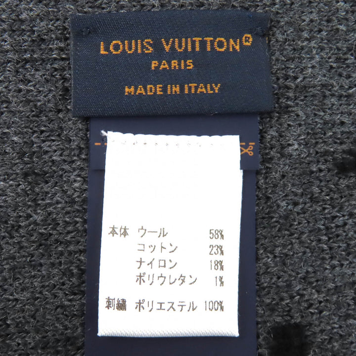 極美品△LOUIS VUITTON ルイヴィトン 2025年製 M97784 マフラー グラフィック フラワー ウール コットン フリンジ 正規品 定価111100円