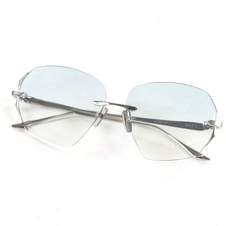 未使用品▼DITA ディータ DTX200 DAHLVIN ツーポイント アイウェア サングラス シルバー 58□13-138 デモレンズ メンズ 定価123200円