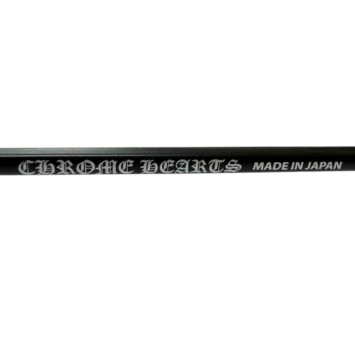 極美品□CHROME HEARTS クロムハーツ DIAMOND DOG SV925使い フローラルクロス サングラス マットブラック 50□22-141 度入り 日本製