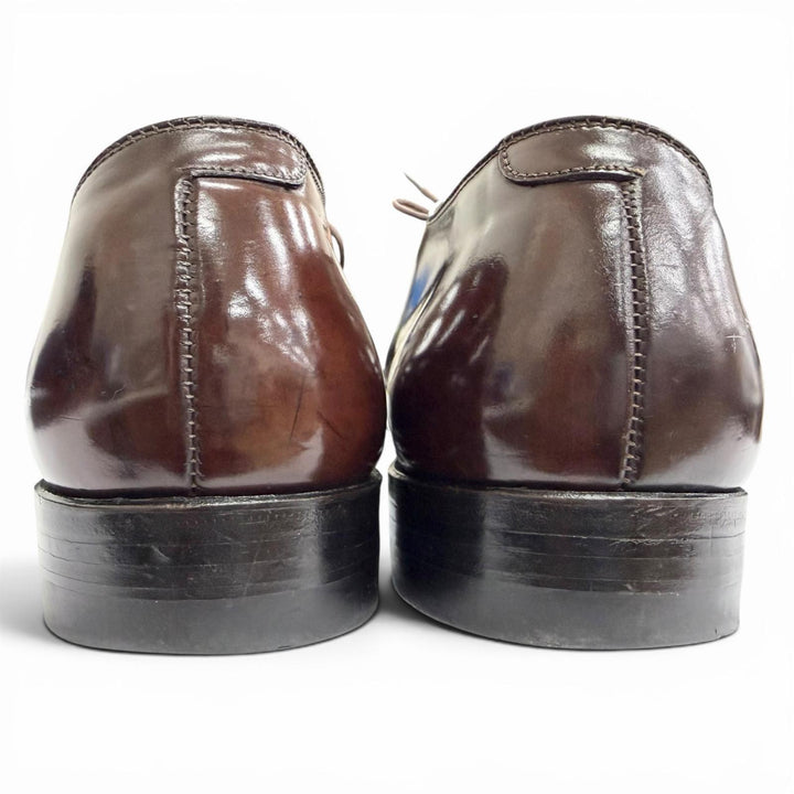 良品△ALDEN オールデン 56201 コードバン 外羽根 パンチドキャップトゥ レースアップ レザーシューズ ブラウン 9 イングランド製 メンズ