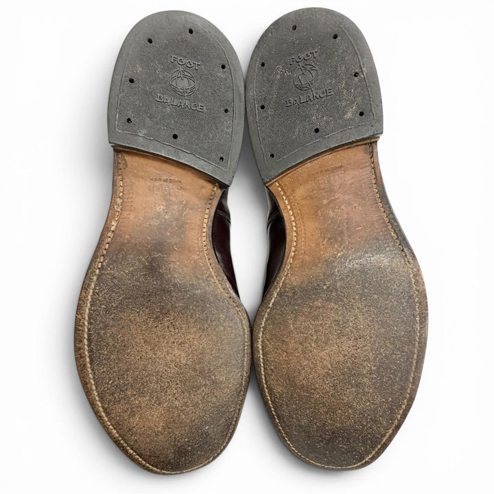 良品△ALDEN オールデン 56201 コードバン 外羽根 パンチドキャップトゥ レースアップ レザーシューズ ブラウン 9 イングランド製 メンズ