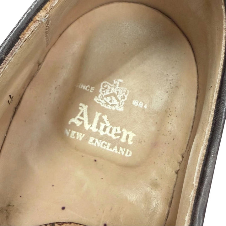 良品△ALDEN オールデン 56201 コードバン 外羽根 パンチドキャップトゥ レースアップ レザーシューズ ブラウン 9 イングランド製 メンズ