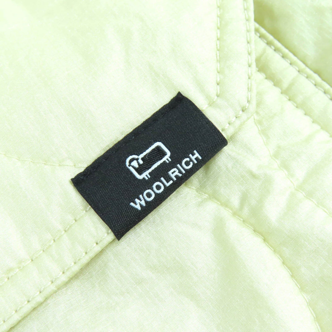 極美品△WOOLRICH ウールリッチ WJOU0103 ダイアモンドインサレーションコート ロゴ刺繍 ロングキルティングコート アイボリー XL 正規品