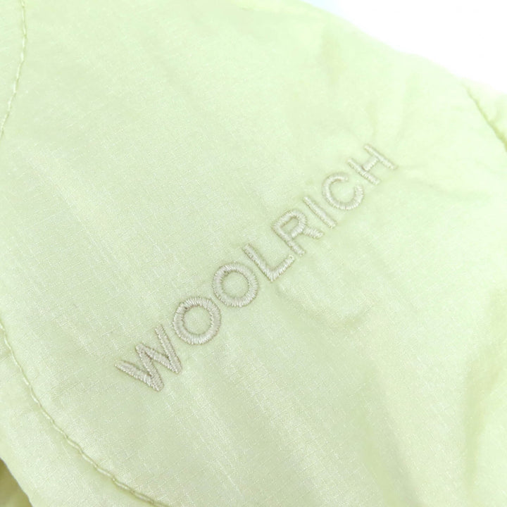 極美品△WOOLRICH ウールリッチ WJOU0103 ダイアモンドインサレーションコート ロゴ刺繍 ロングキルティングコート アイボリー XL 正規品