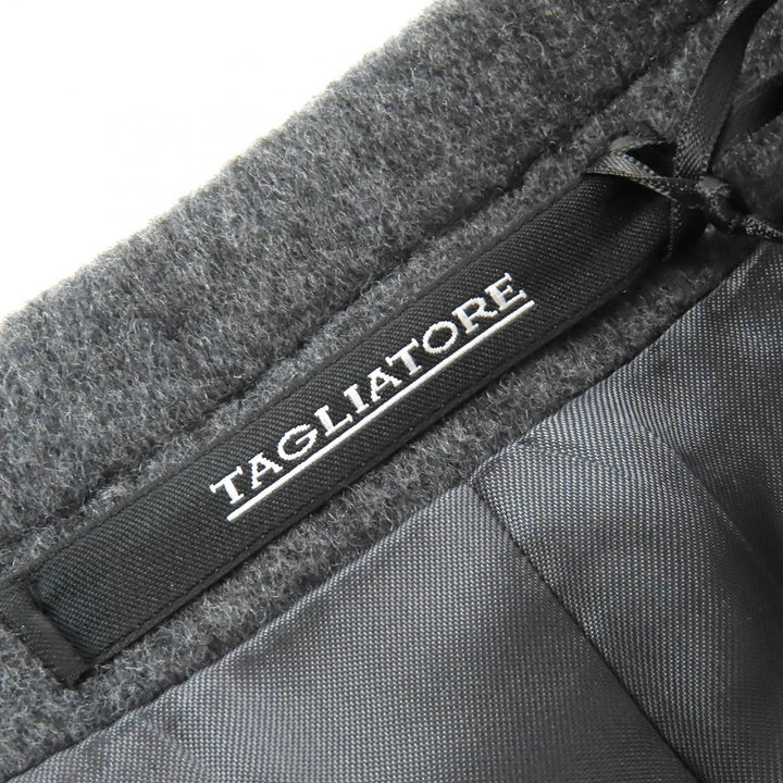 未使用品△TAGLIATORE タリアトーレ カシミヤ100％ シングル チェスターコート グレー 40 イタリア製 レディース シンプル オススメ◎