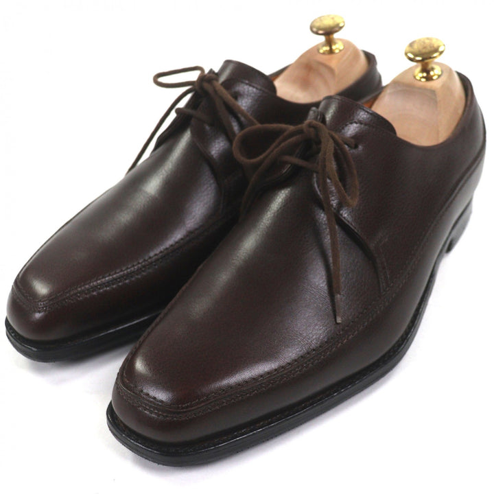 美品▼John Lobb ジョンロブ HURTWOOD ハートウッド Uチップ レースアップ レザーシューズ ブラウン 6.5 イングランド製 メンズ ビジネス