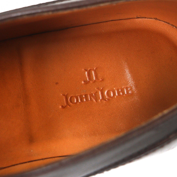美品▼John Lobb ジョンロブ HURTWOOD ハートウッド Uチップ レースアップ レザーシューズ ブラウン 6.5 イングランド製 メンズ ビジネス