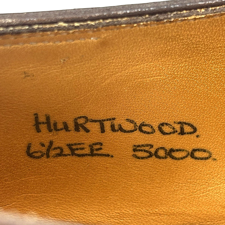 美品▼John Lobb ジョンロブ HURTWOOD ハートウッド Uチップ レースアップ レザーシューズ ブラウン 6.5 イングランド製 メンズ ビジネス