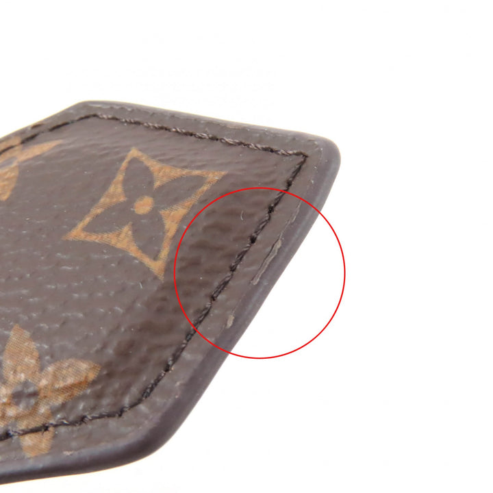 良品★LOUIS VUITTON ルイヴィトン M01443 バックステージMNG モノグラム 2個セット レザー ヘアピン バレッタ ブラウン 保存袋付き