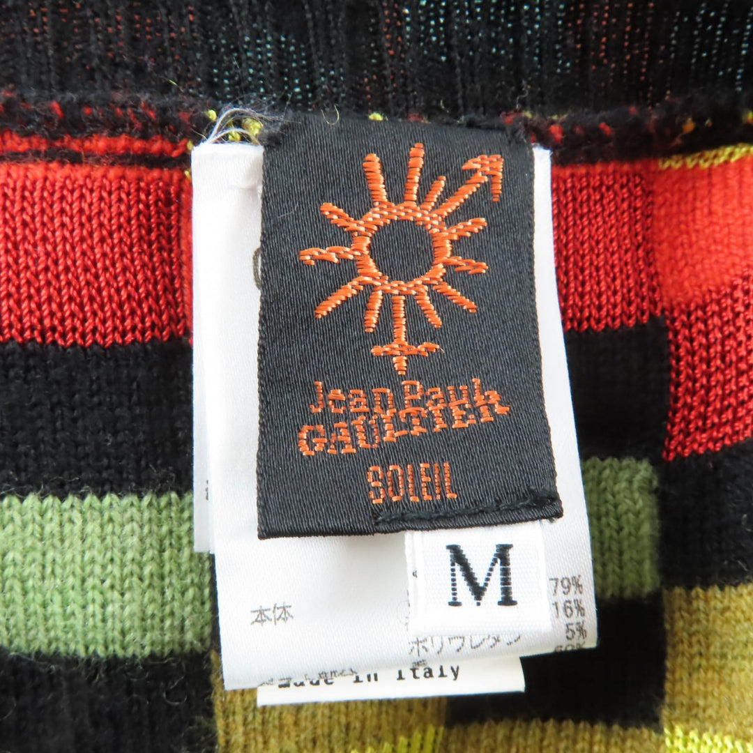 美品★JEAN-PAUL GAULTIER ジャンポールゴルチエ シルク混 アーカイブ レイヤードデザイン ニット切替 バタフライ ドレス M 正規品