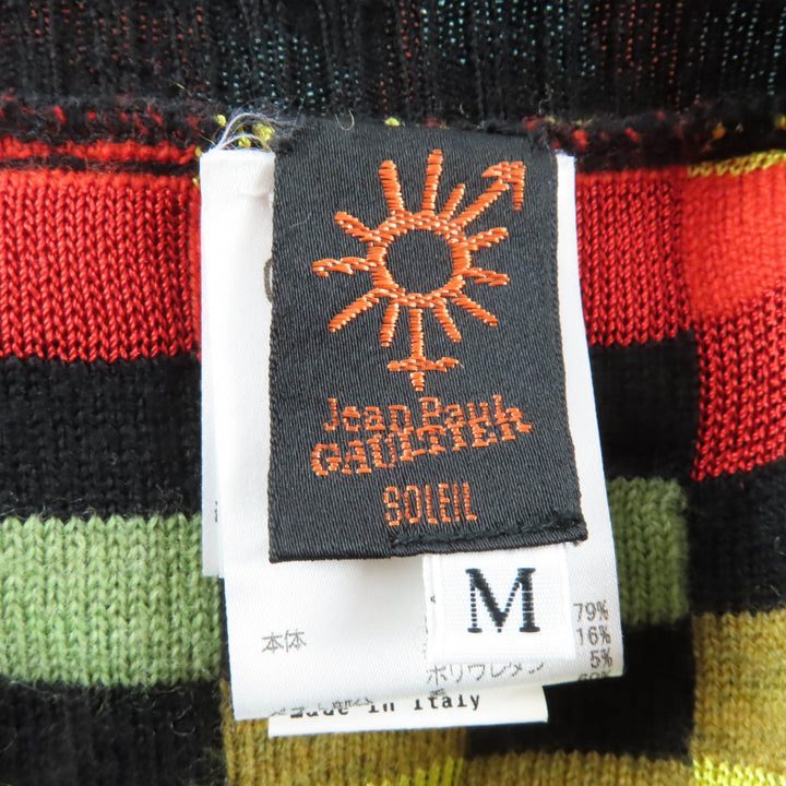美品★JEAN-PAUL GAULTIER ジャンポールゴルチエ シルク混 アーカイブ レイヤードデザイン ニット切替 バタフライ ドレス M 正規品