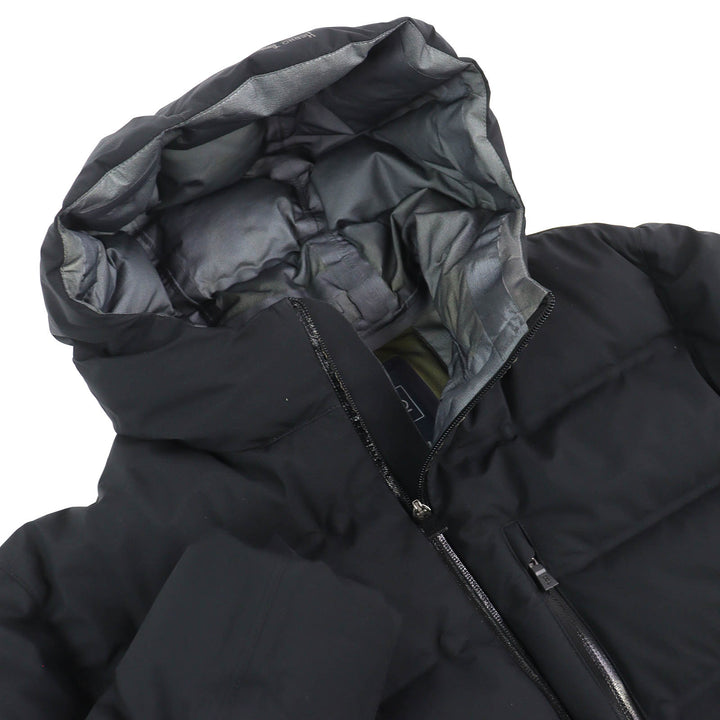 美品△Herno ヘルノ PI134UL Laminar ラミナー 3レイヤー シームレスダウンブルゾン GORE-TEX フーデッド ダウンジャケット 黒 50 正規品