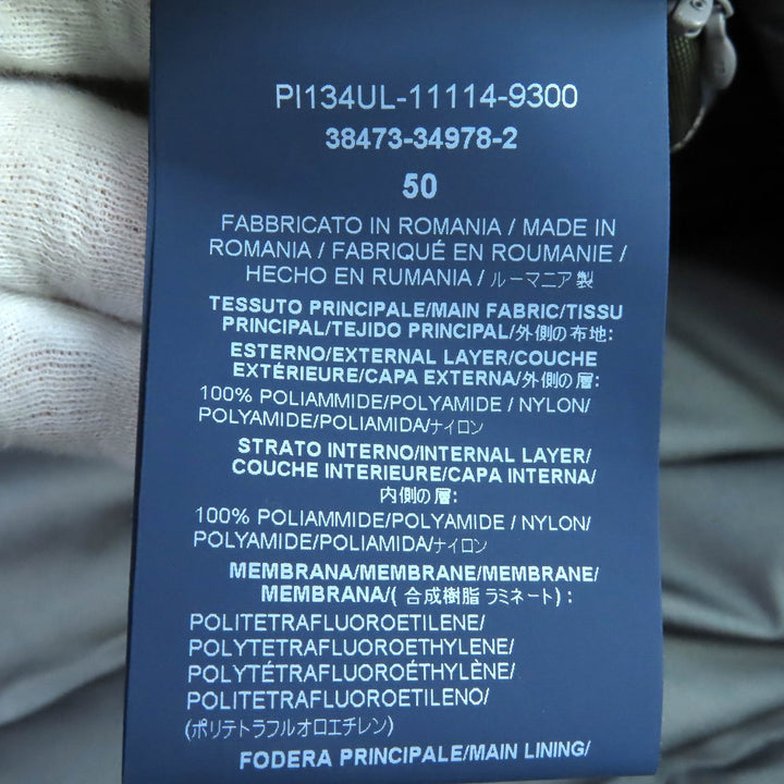 美品△Herno ヘルノ PI134UL Laminar ラミナー 3レイヤー シームレスダウンブルゾン GORE-TEX フーデッド ダウンジャケット 黒 50 正規品