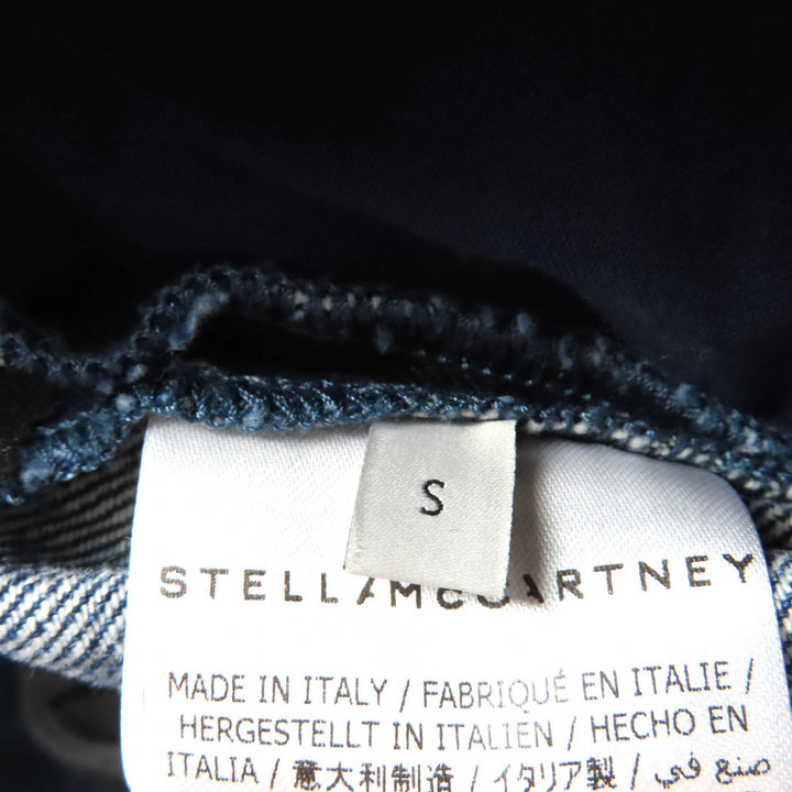 未使用品★Stella McCartney ステラマッカートニー コットン100％ 切り替えデザイン デニム マキシスカート インディゴ S 正規品