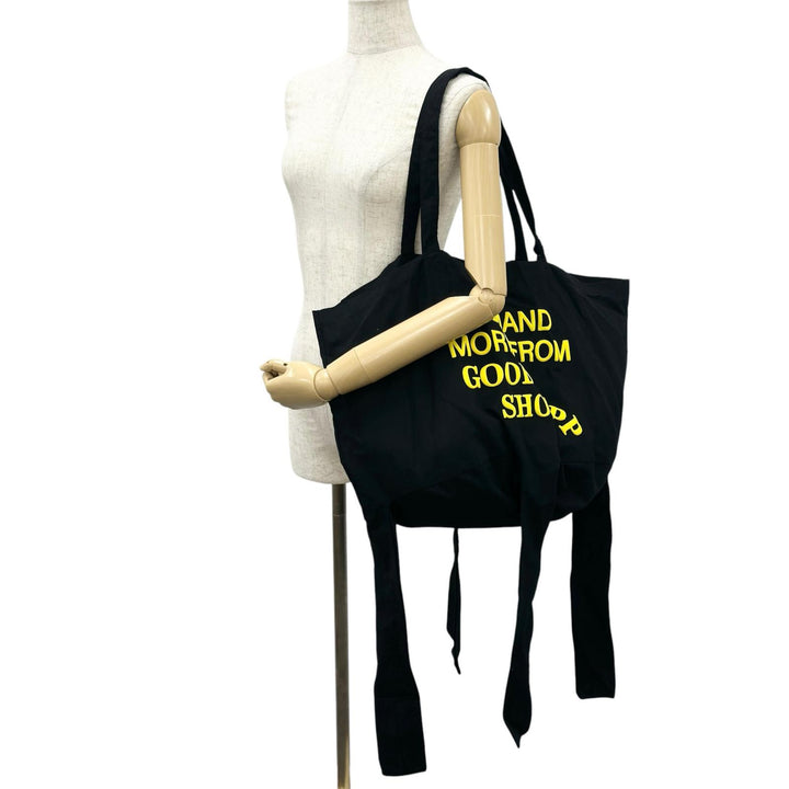 極美品▲A MACHINE エーマシーン 4rules for thought Common and cheap Stool Bag トートバッグ ブラック イエロー 日本製 レディース