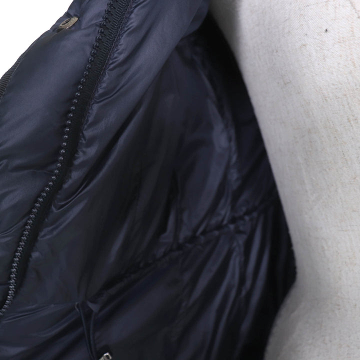 美品☆MONCLER モンクレール HERMINE エルミンヌ ロゴワッペン・フード付 ダウンコート ネイビー 00 ハンガー・ガーメント付 国内正規品