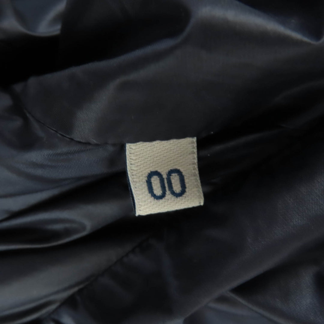 美品☆MONCLER モンクレール HERMINE エルミンヌ ロゴワッペン・フード付 ダウンコート ネイビー 00 ハンガー・ガーメント付 国内正規品