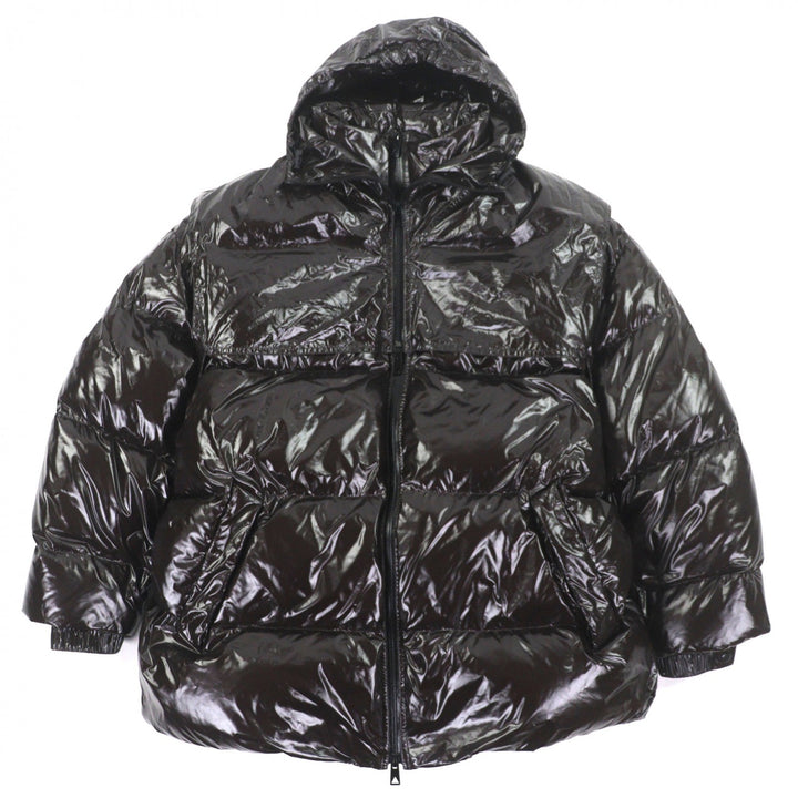 極美品▼BOTTEGAVENETA ボッテガヴェネタ 21-22AW 659724 ダブルジップアップ ダウンジャケット ダークブラウン L 伊製 正規品 メンズ