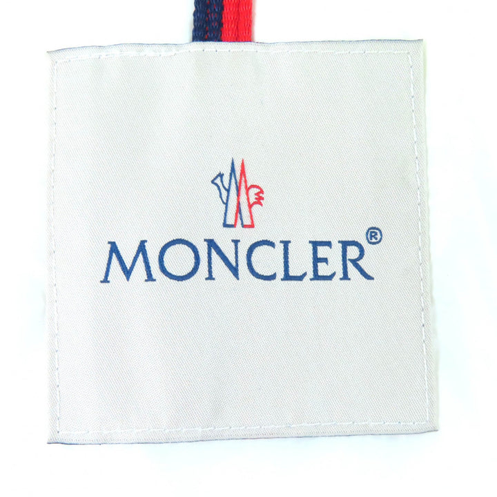 良品△MONCLER モンクレール 2024年製 MAYA マヤ ロゴワッペン フード付 ジップアップ ダウンジャケット ホワイト 1 正規品 メンズ