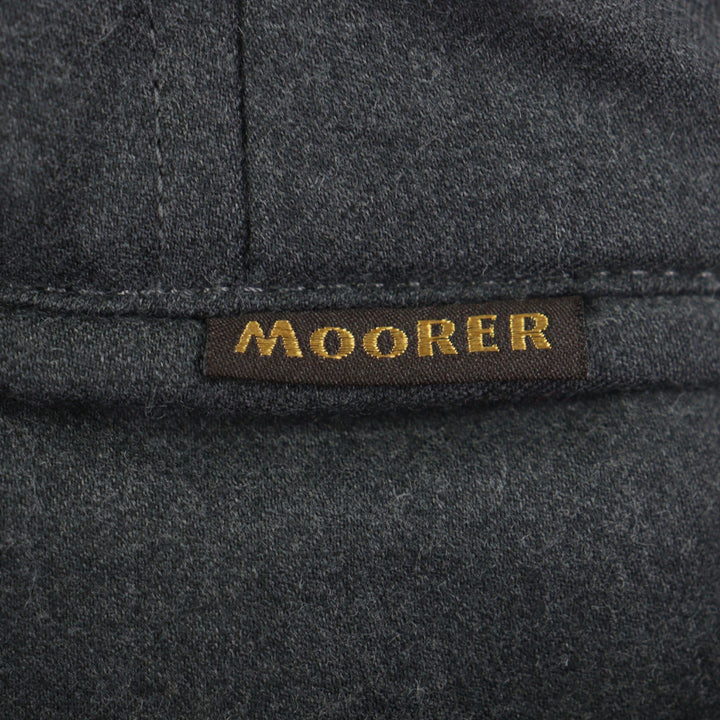 美品▼MOORER ムーレー MORRIS-L1 バージンウール カシミヤ 襟ラビットファー WZIPUP ダウンコート グレー 46 ハンガー・ガーメント付き