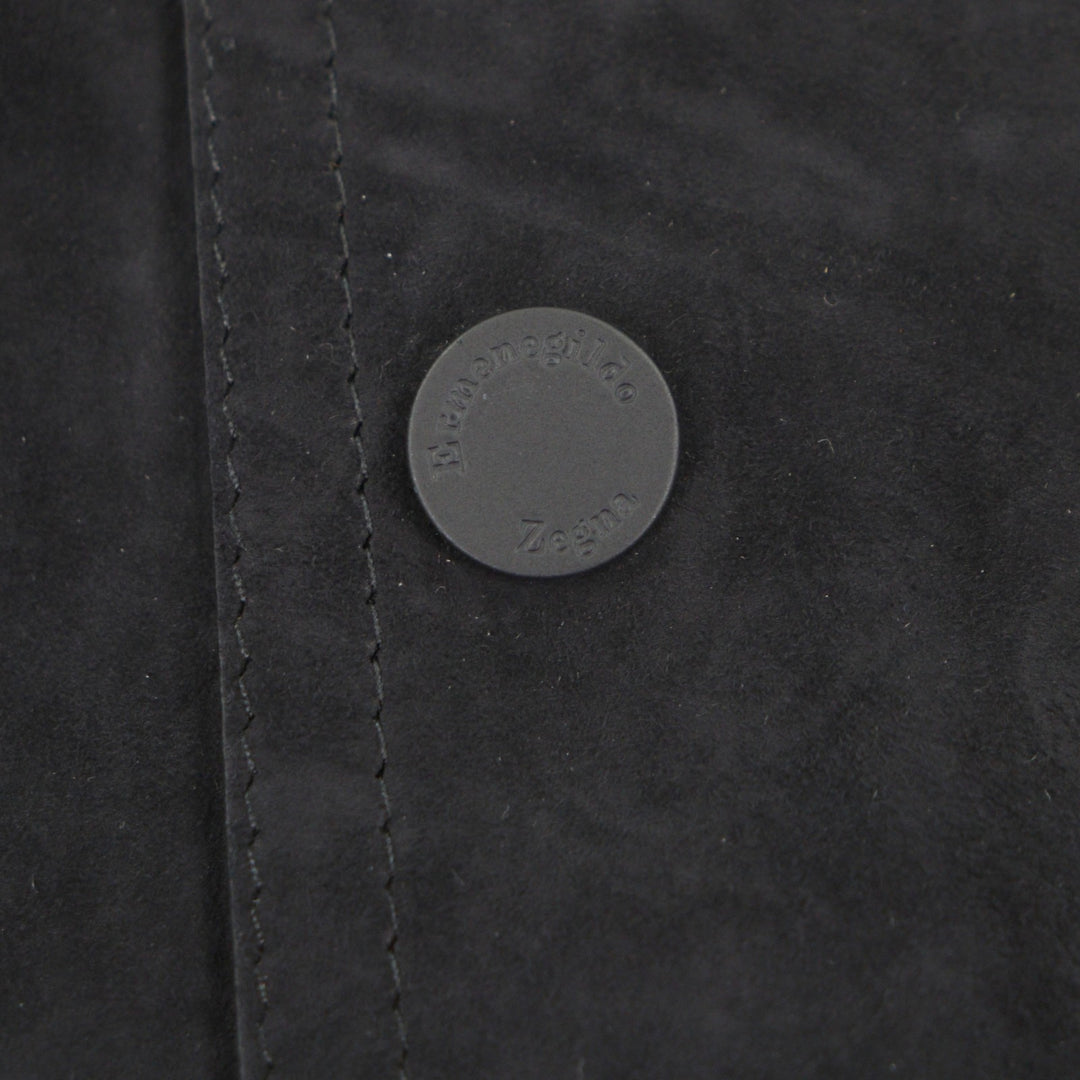 極美品▼Ermenegildo Zegna エルメネジルドゼニア 羊革 ラムレザー ダブルジップアップ ブルゾン ジャケット ブラック 50 正規品 メンズ