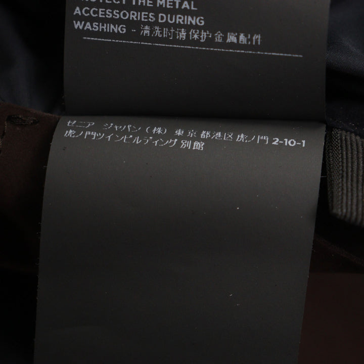 極美品▼Ermenegildo Zegna エルメネジルドゼニア 羊革 ラムレザー ダブルジップアップ ブルゾン ジャケット ブラック 50 正規品 メンズ