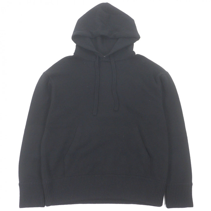 極美品□Zegna ゼニア カシミヤ100％ Oasi cashmere プルオーバー ニットパーカー フーディー ブラック 48 イタリア製 正規品 メンズ