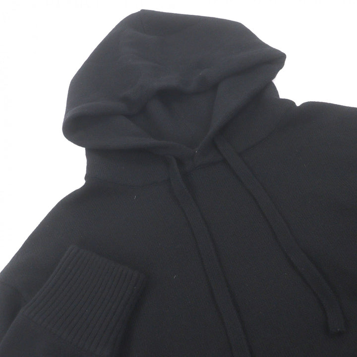 極美品□Zegna ゼニア カシミヤ100％ Oasi cashmere プルオーバー ニットパーカー フーディー ブラック 48 イタリア製 正規品 メンズ