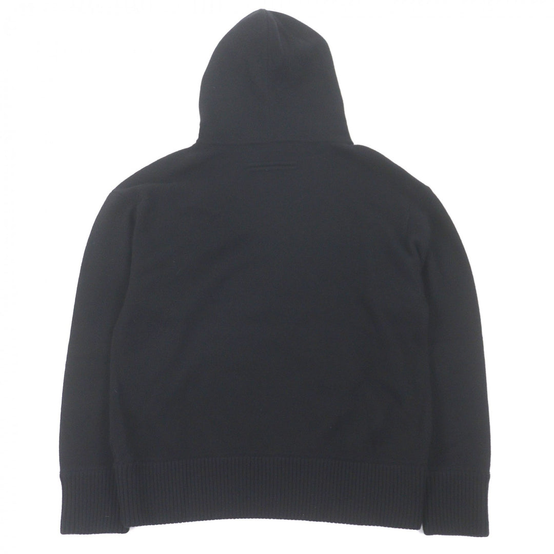 極美品□Zegna ゼニア カシミヤ100％ Oasi cashmere プルオーバー ニットパーカー フーディー ブラック 48 イタリア製 正規品 メンズ