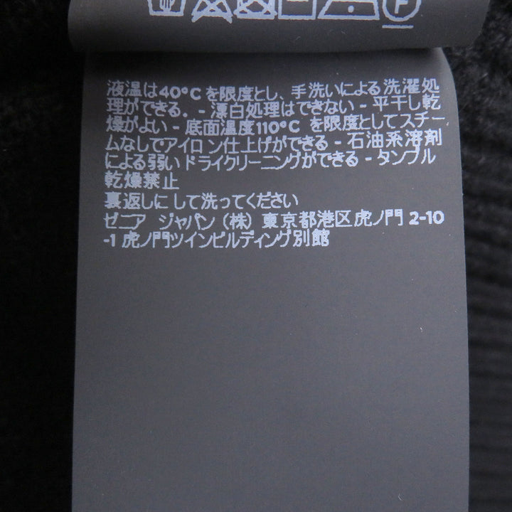 極美品□Zegna ゼニア カシミヤ100％ Oasi cashmere プルオーバー ニットパーカー フーディー ブラック 48 イタリア製 正規品 メンズ