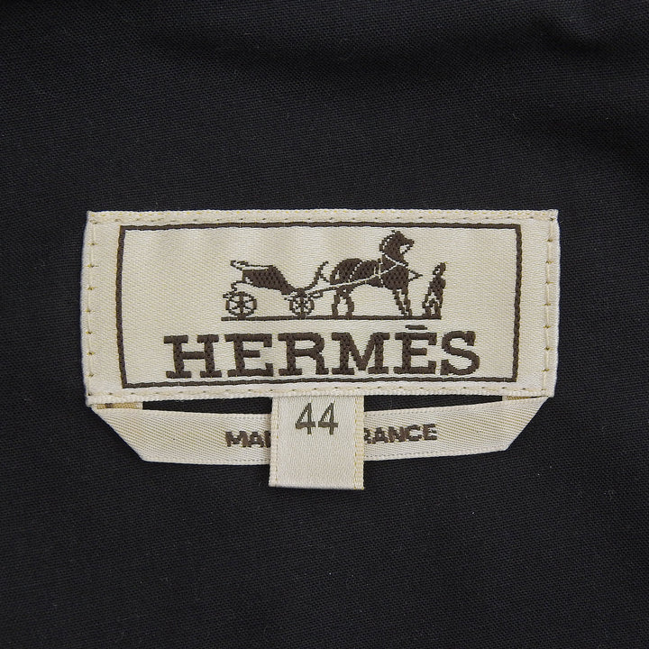 美品▲HERMES エルメス 2022年製 コットン100％ セリエボタン レザーパッチ付 ボタンフライ パンツ カーキ 44 フランス製 正規品 メンズ