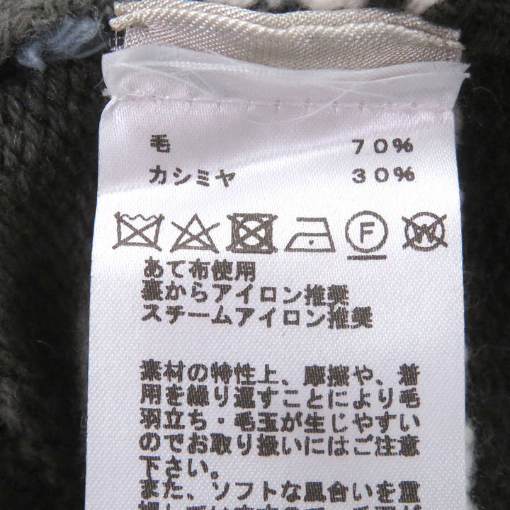 極美品□HERMES エルメス カシミヤ30% レイヤードタートルネック ロングスリーブニット セーター グリーン M イタリア製 正規品 メンズ