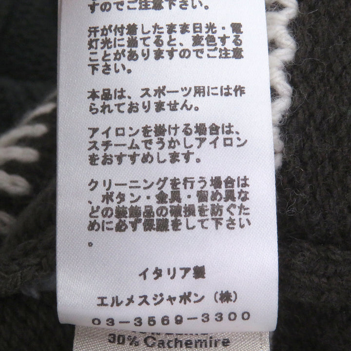 極美品□HERMES エルメス カシミヤ30% レイヤードタートルネック ロングスリーブニット セーター グリーン M イタリア製 正規品 メンズ